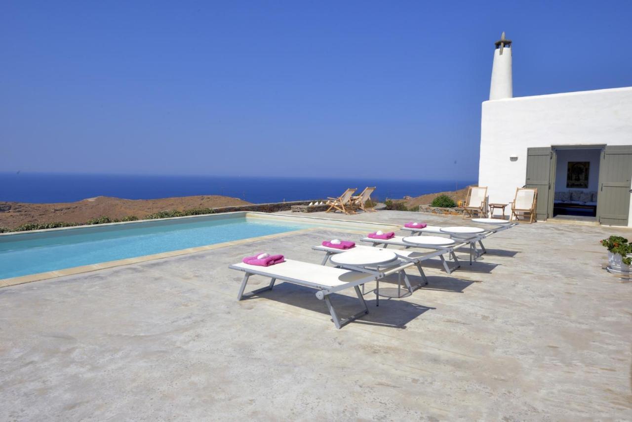 Spectacular Sunset View Villa At Melissaki Ioulis المظهر الخارجي الصورة